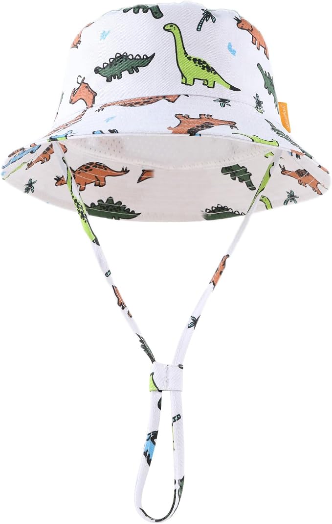 JANGANNSA Cotton Baby Sun Hat Infant Toddler Boys Girls Bucket Hats Summer Sun - Image 2