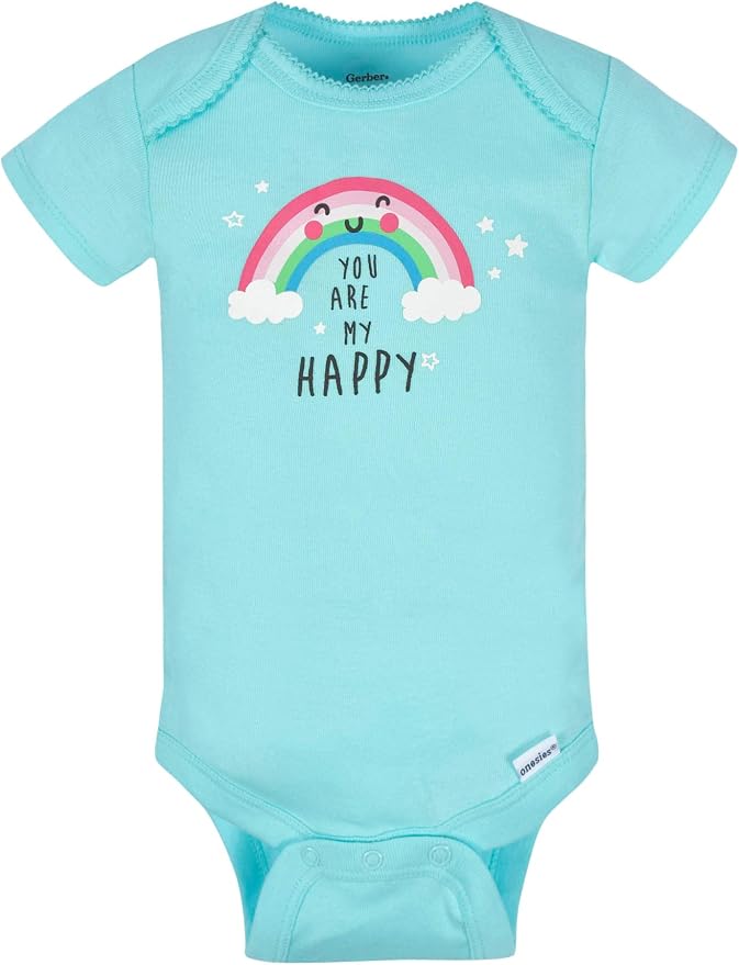 Gerber Baby Girls' 8-pack Short Sleeve Onesies Bodysuits - Image 3