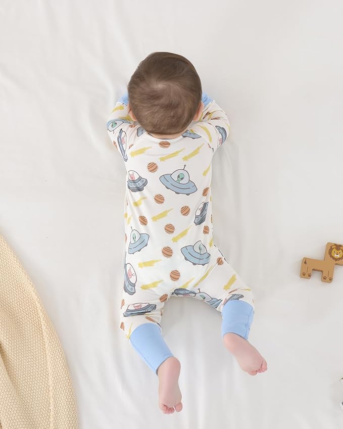 GUISBY Baby Footless Pajamas, Rayon of Bamboo, NB-2T | Rayon of bamboo softness - Image 4