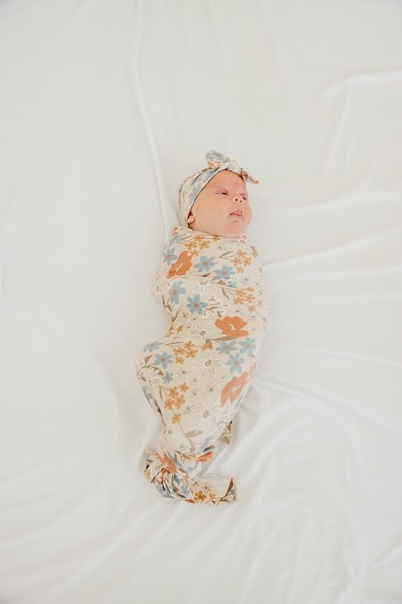 Copper Pearl Swaddle Blankets for Newborns | Soft Stretchy Receiving Blankets - Image 4
