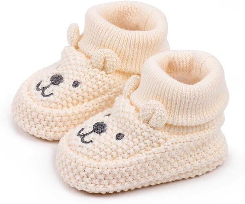Newborn Baby Boys Girls Cozy Warm Booties Infant Cute Cartoon Knit Soft Socks - Image 4