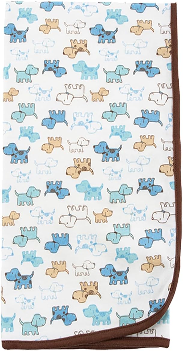 Little Me Blankets for Baby Boys' Cute Puppies Swaddling Receiving Blanket - Image 2