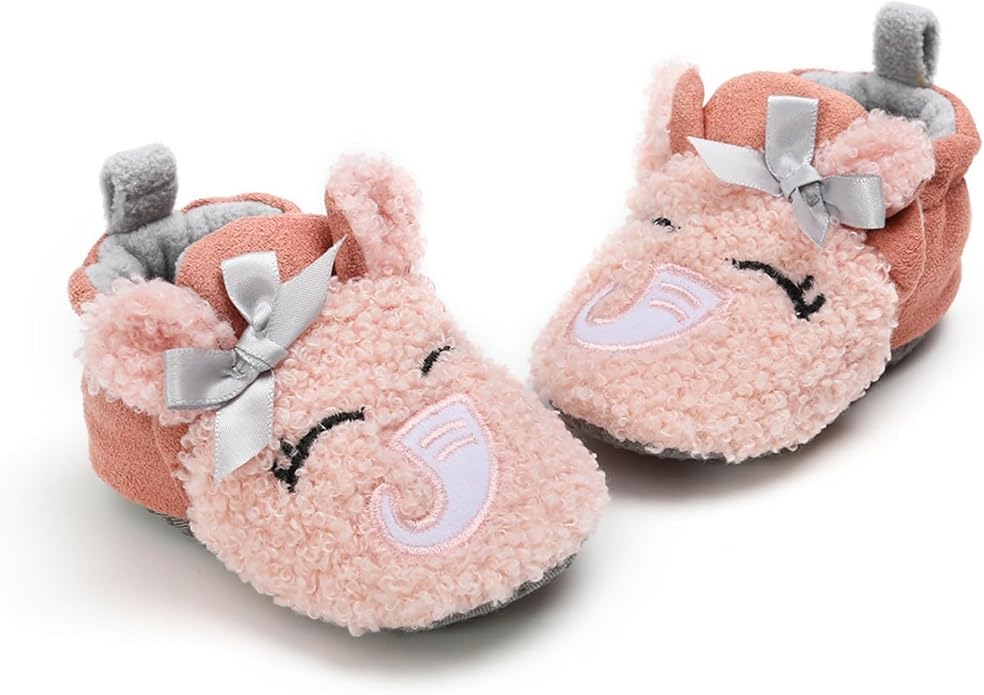 Baby Boys Girls Cotton Booties Non Skid Soft Sock Boots Infant Slippers Newborn - Image 9