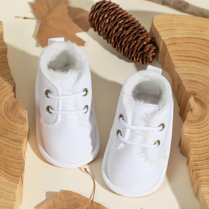 Meckior Baby Booties Newborn Infant Unisex Baby Girls Boys Velvet Rubber - Image 3