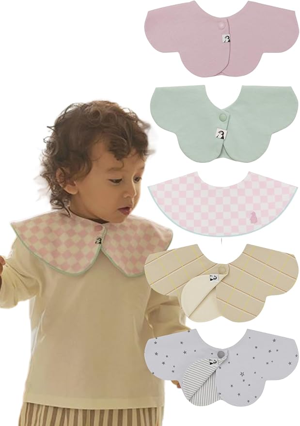 Konny Baby Bib 3/5/7-Pack Set, 360 ​​° Rotate, Soft and Absorbent Drooling by Konny