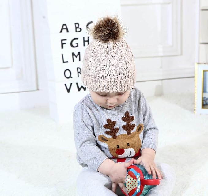 DANMY Baby Beanie Hat, Infant Newborn Toddler Winter Warm Knit Cap - Image 6