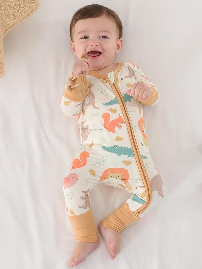 GUISBY Baby Footless Pajamas, Rayon of Bamboo, NB-2T | Rayon of bamboo softness - Image 5