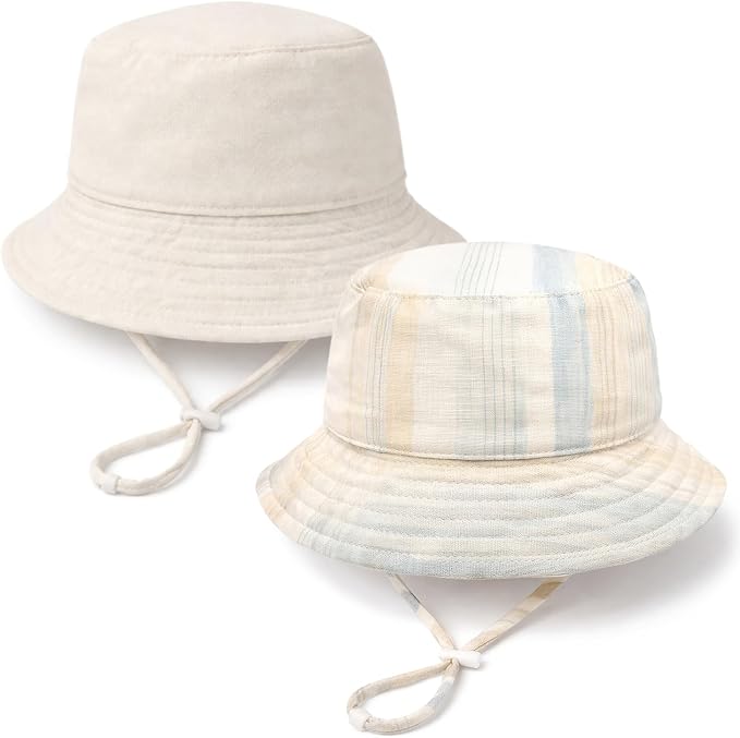 Baby Sun Hat Infant Toddler Summer Cotton Yarn Bucket Hat by DANMY