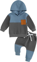 Infant Baby Boy Fall Winter Clothes Outfit Hooded Long Sweatshirt Pant Set by LIOMENGZI