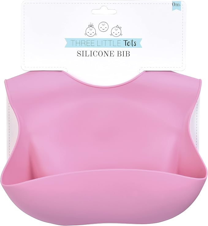 Three Little Tots Modern Silicone Baby Bib – Adjustable Fit Waterproof Catch - Image 5