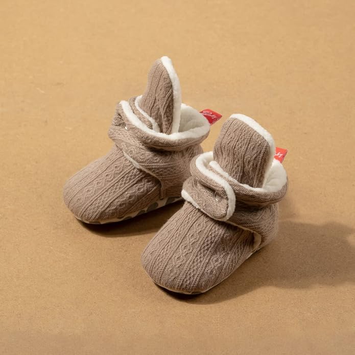 Sawimlgy Newborn Infant Baby Girl Boy Cotton Booties Stay On Sock Slippers Soft - Image 3