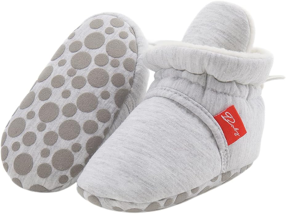 ohsofy Newborn Baby Cotton Booties Stay On Slipper Winter Warm Soft Shoes by ohsofy
