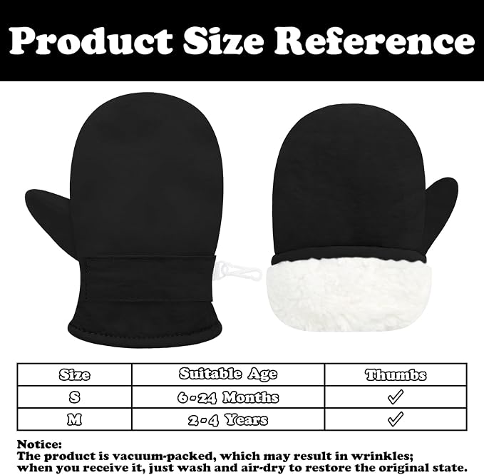 Sarfel Toddler Mittens Waterproof Toddler Gloves Baby Winter Mittens Toddler - Image 6