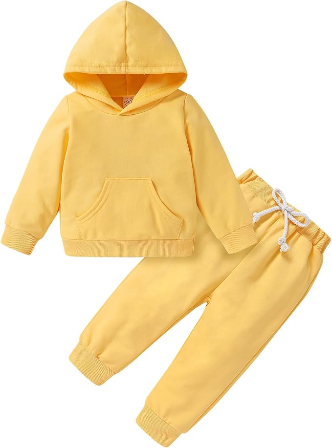 Happy Town Baby Fall Outfits for Girl Boy Long Sleeve Hoodie Top and Long by HappyTown