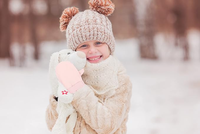 Toddler Gloves Kids Mittens Winter Warm Lined Fleece Gloves Waterproof Snow - Image 2