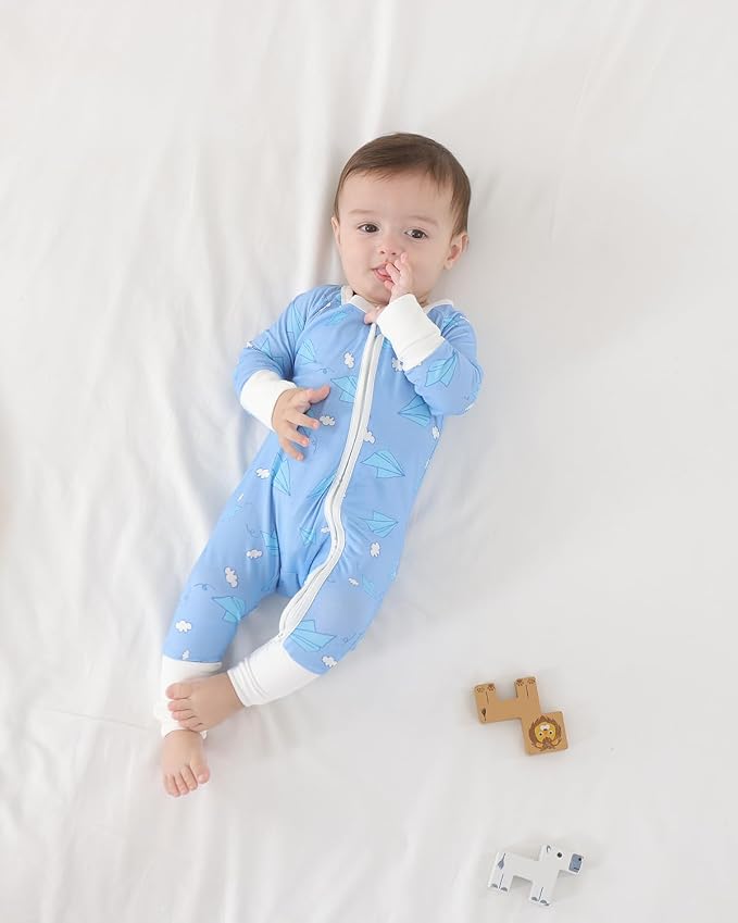 GUISBY Baby Footless Pajamas, Rayon of Bamboo, NB-2T | Rayon of bamboo softness - Image 6