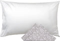 WeeSprout Toddler Polyester Organic Cotton Shell and 2 Pillowcases, Small Kids Pillow, Soft and Supportive Polyfiber Filling, Machine Washable, 18 x 13 x 3 (White + Floral Print, 3 Piece Set)