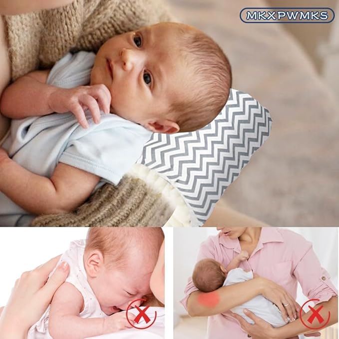 Cozy Cradle Pillow, Cozy Cradle Arm Pillow, Baby Nursing Pillow Head Support Pillow for Breastfeeding Bottle Feeding (Light Grey Crown)