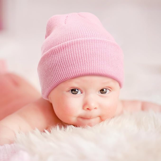 DRESHOW BQUBO 3 Pack Baby Beanies Toddler Kids Winter Hats Soft Knit Hat - Image 2