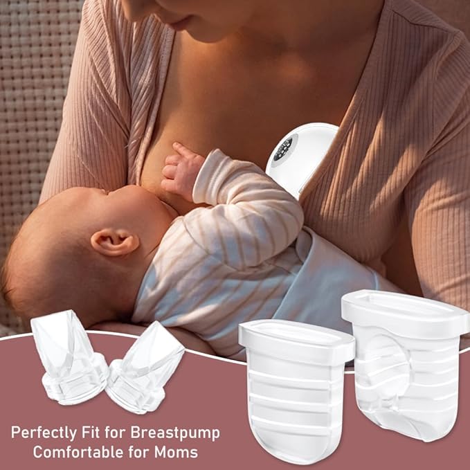 2pcs Silicone Diaphragms Compatible with eufy E10/S1/S1 Pro, Lansinoh Discreet Duo/NCVI S32/Nuliie S32/NICEGREEN Life S32/Zooawa S32 Breast Pump Replacement Parts, for Lansinoh Breast Pump Parts
