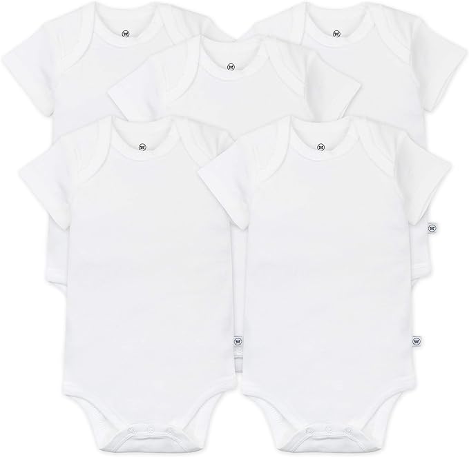 HonestBaby 5-pack Short Sleeve Bodysuits One-piece 100% Organic Cotton by HonestBaby