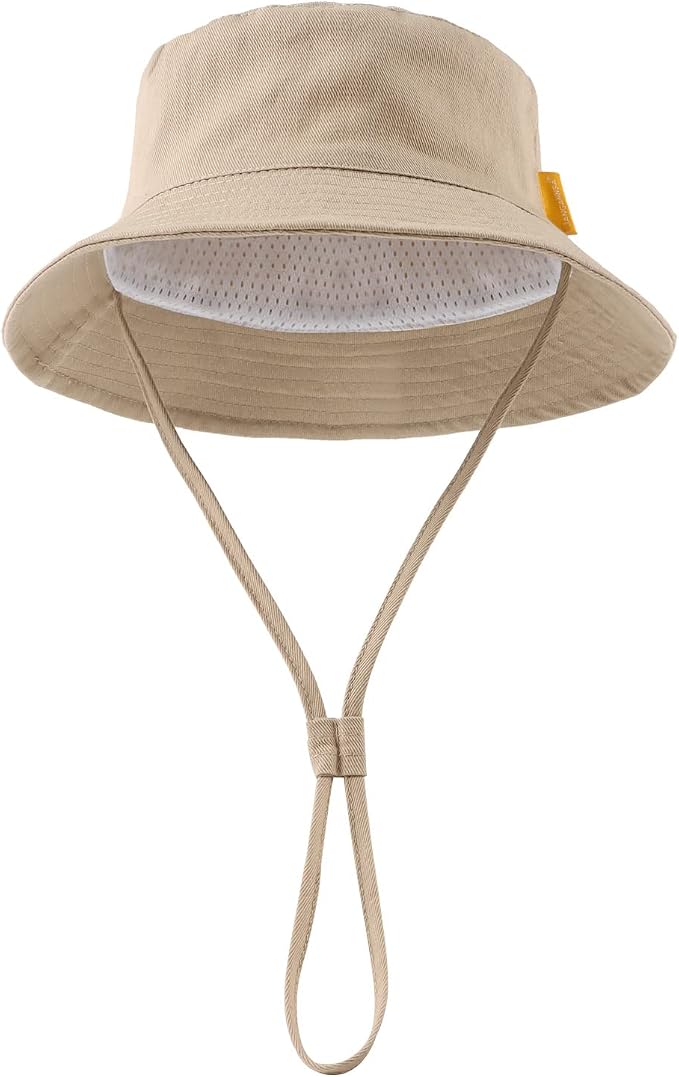 JANGANNSA Cotton Baby Sun Hat Infant Toddler Boys Girls Bucket Hats Summer Sun - Image 2