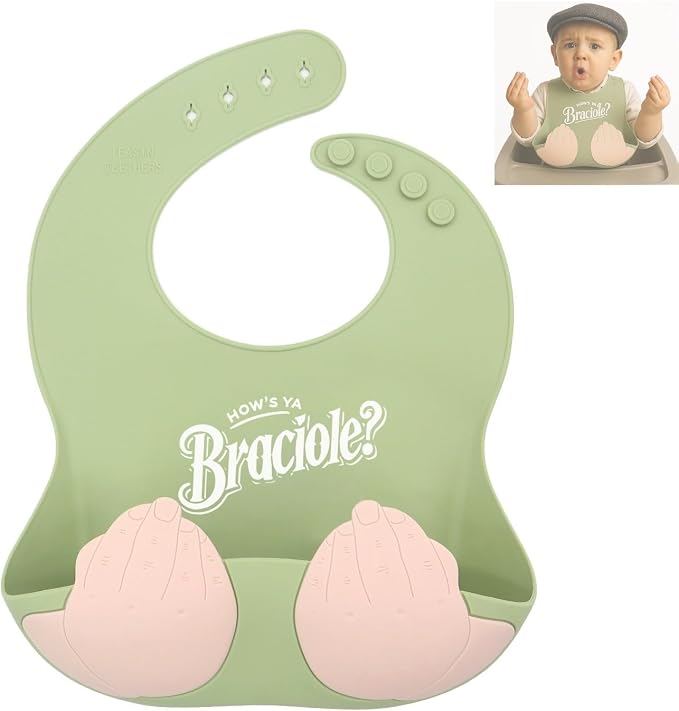 Teasin' Teethers Funny Italian Silicone Baby Bib by Unknown
