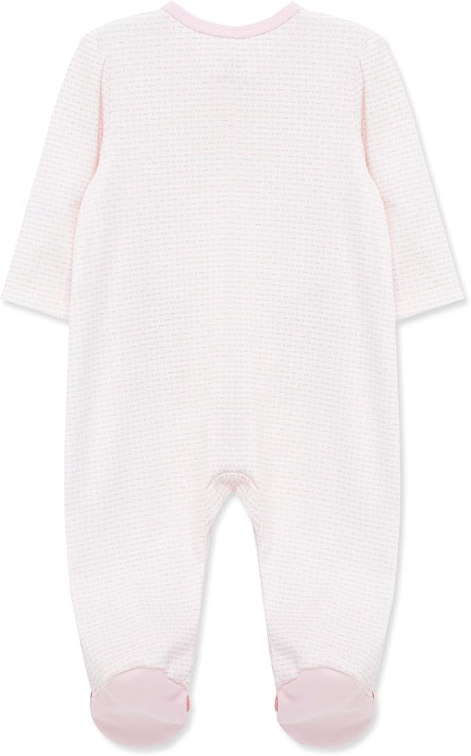 Little Me Clothes for Baby Girls' 100% Cotton Scratch-Free Tag Footie Sleeper - Image 2