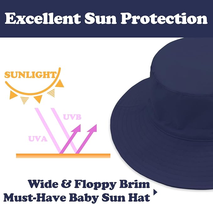 Sarfel Baby Sun Hat Summer Baby Boy Hats UPF 50+ Sun Protection Toddler Hat - Image 5