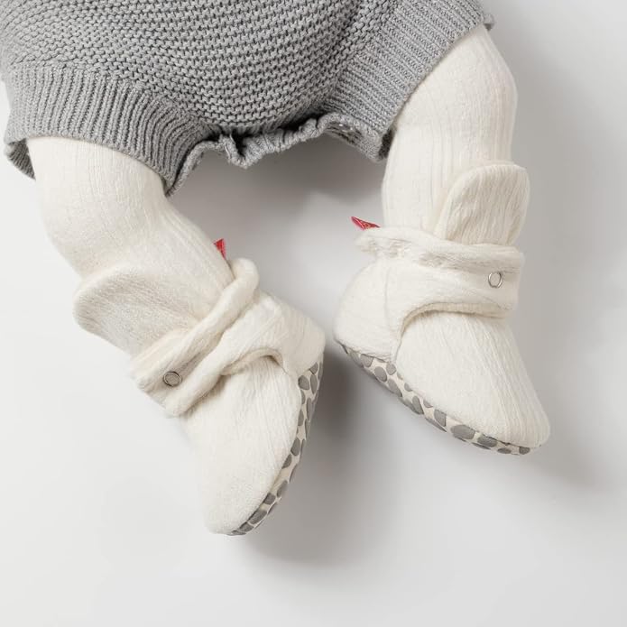 Infant Baby Boys Girls Cozy Fleece Booties Stay on Slippers Non Slip Soft - Image 3