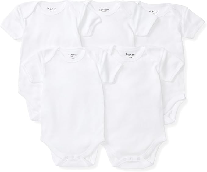 Burt's Bees Baby Unisex Bodysuits, Short Sleeve Organic Sleepwear by BurtsBeesBaby