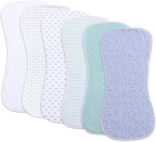 6 Pack Cotton Baby Burp Cloths Extra Absorbent Soft by Gelisite