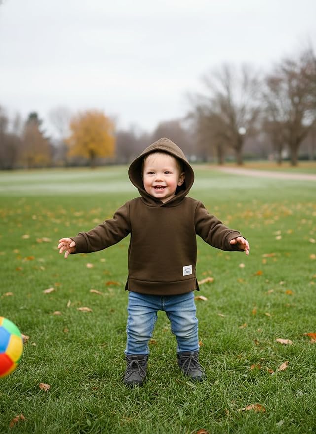 Happy Town Toddler Baby Boy Girl Sweatshirt Hoodie Pullover Fall Outfits Solid - Image 2