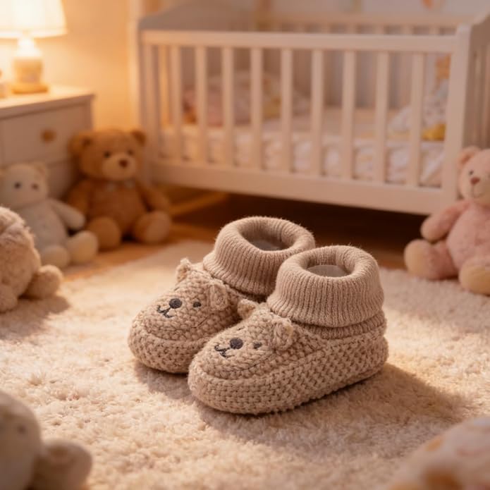 Newborn Baby Boys Girls Cozy Warm Booties Infant Cute Cartoon Knit Soft Socks - Image 3