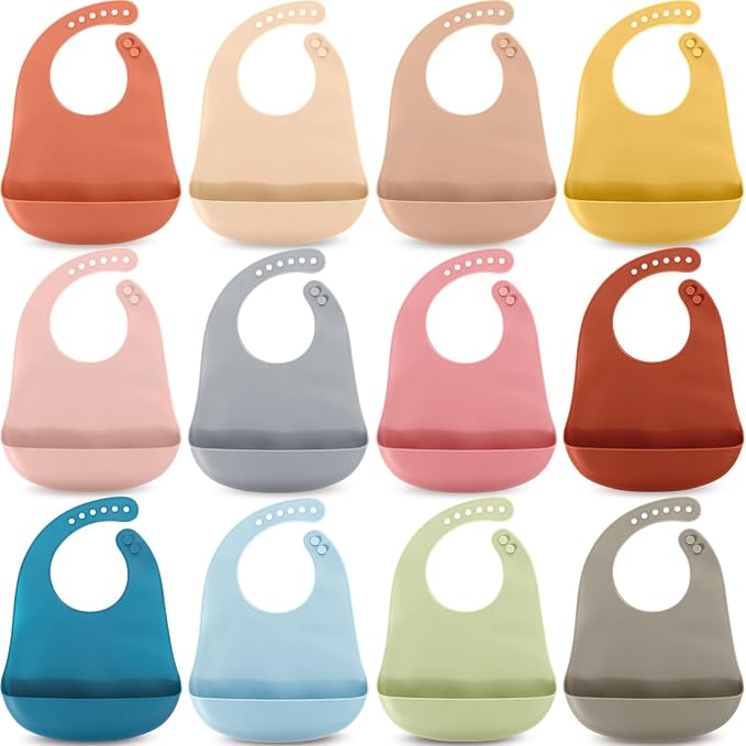 Mepase Silicone Bibs for Baby Waterproof Silicone Bib | Soft Food-grade Material by Mepase