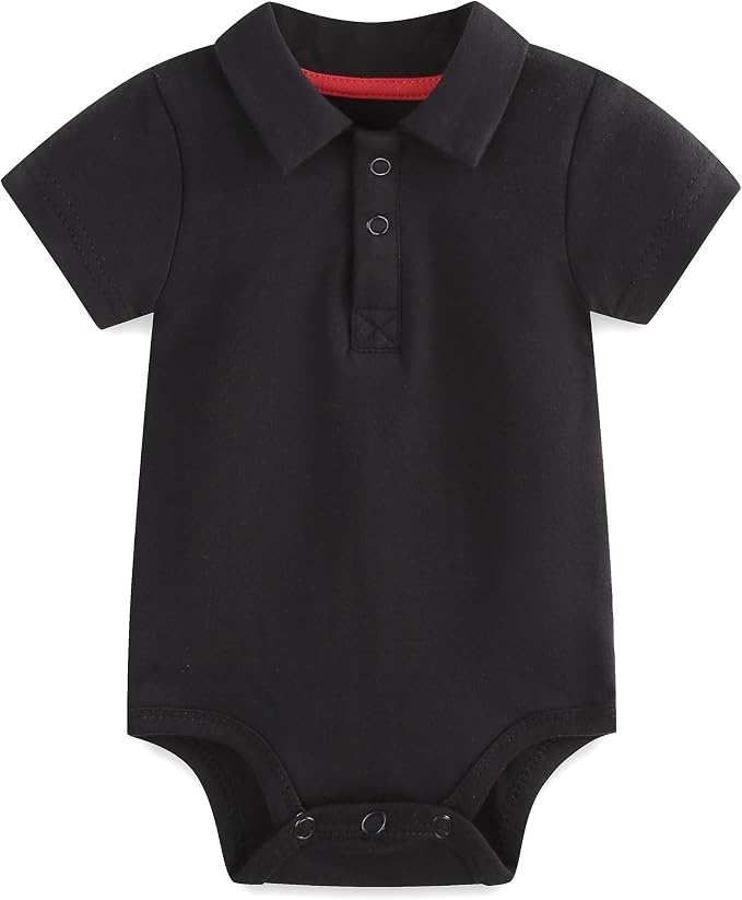 Baby Girl Collared Onsie Polo Bodysuit Boy Cotton Romper Short Sleeve 0~24M by Unknown