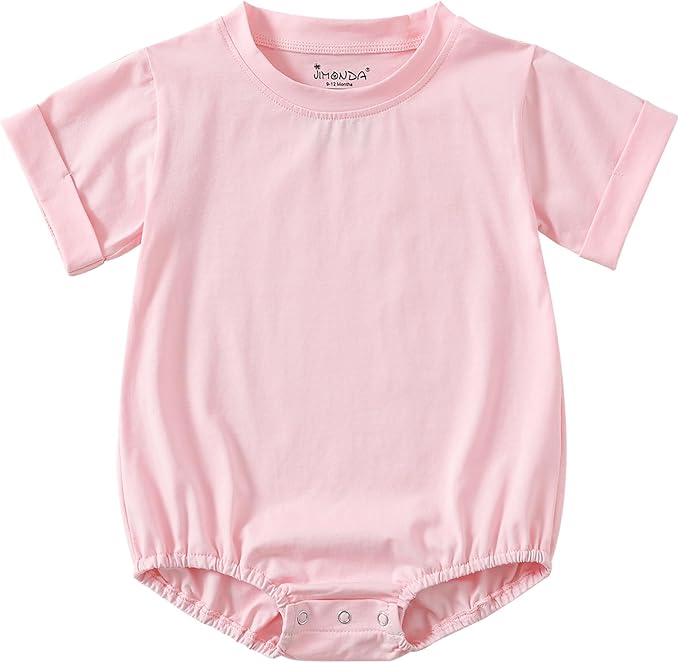 Jimonda Baby Bubble Romper Short Sleeve Bodysuit T-Shirt | 100% Cotton by JimondaBaby