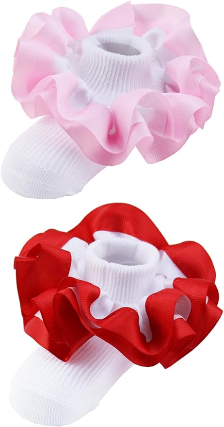 PrinceSasa Little Baby Girl Princess Lace Ruffles Socks Set - Image 6