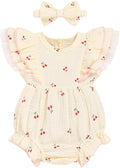 TITKKOP Ruffle Bubble Romper for Baby Girl | One-Piece Shorts Jumpsuit | Summer by TITKKOP