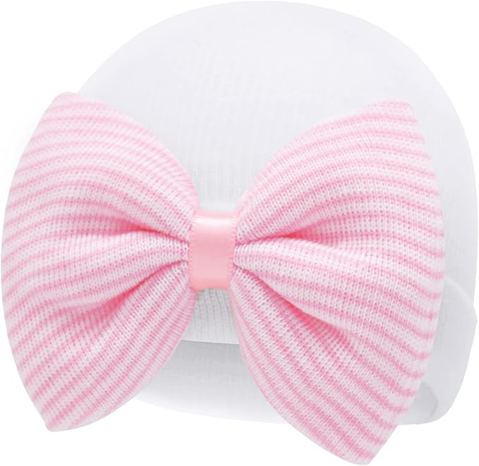 Sarfel Newborn Hats for Girls Hospital Hat Baby Girl Bows and Headbands Infant - Image 6