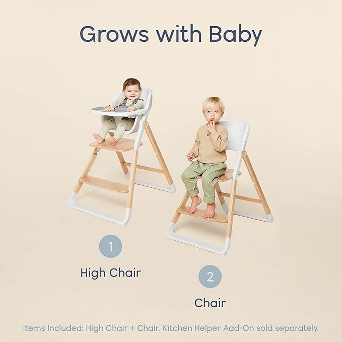 Ergobaby Evolve Baby Essentials Portable High Chair, Dark Wood