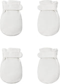 Newborn Baby No Scratch Mittens Stay On, 100% Cotton Breathable, Adjustable by Reyow