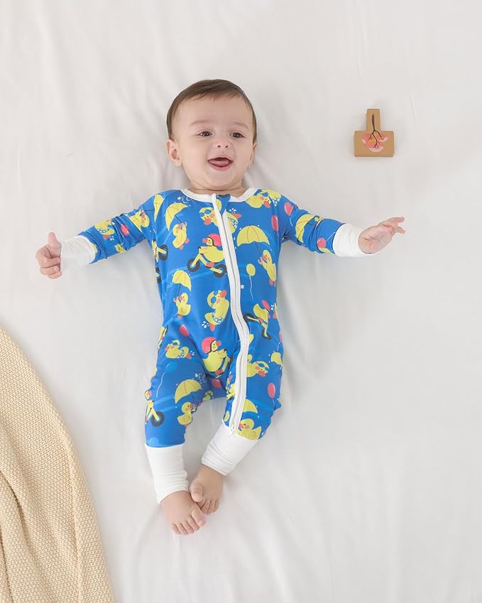 GUISBY Baby Footless Pajamas, Rayon of Bamboo, NB-2T | Rayon of bamboo softness - Image 9