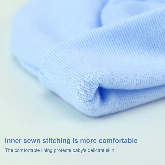 Newborn Baby Hats and Mittens Set Infant Bow Beanie Cap Toddler Gloves Newborn - Image 3