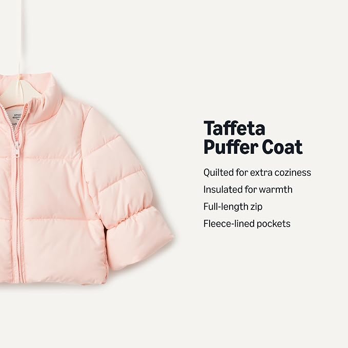 Amazon Essentials x Sofia Grainge Toddler and Baby Girls' Taffeta Puffer Jacket - Image 2