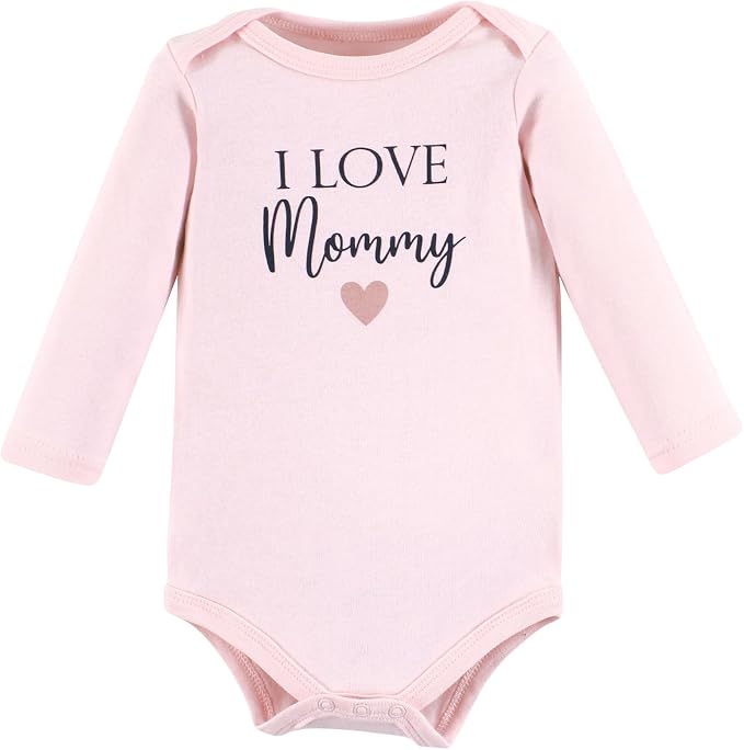 Hudson Baby Baby Girls' Cotton Long-sleeve Bodysuits 3-pack - Image 3
