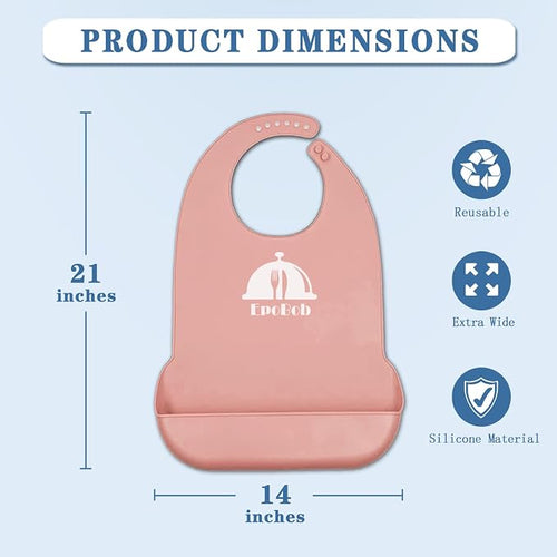 2 Pack Silicone Adult Bibs - Image 2