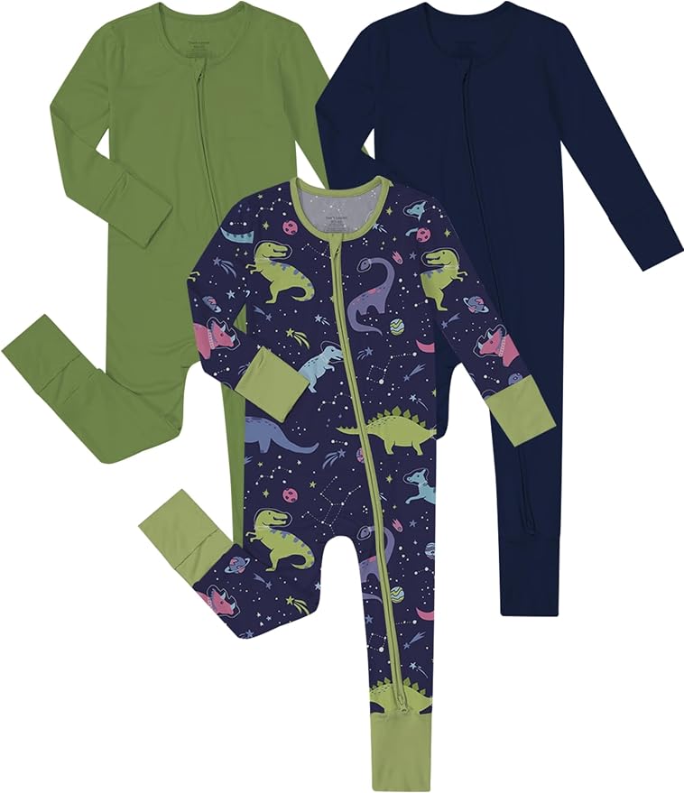 Jimonda Unisex Baby Zipper Footies Pajamas 3-Pack by JimondaBaby