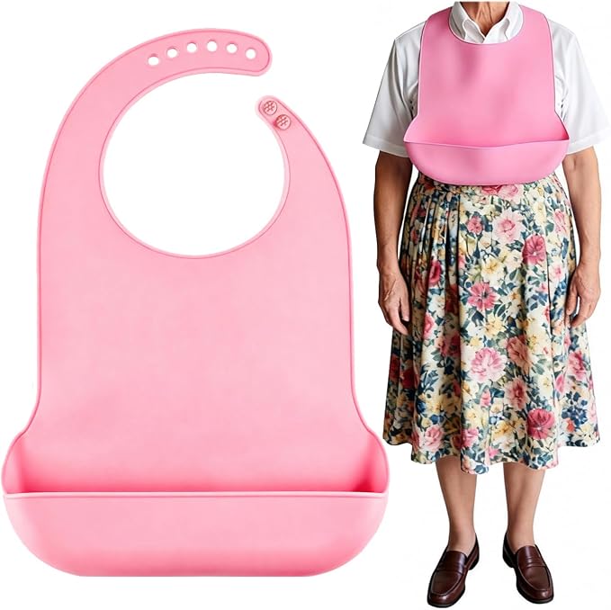 Silicone Adult Bib, Adjustable and Washable Bib - Image 7