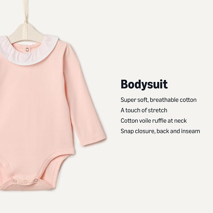 Amazon Essentials x Sofia Grainge Baby Girls' Long Sleeve Cotton Ruffle Collar - Image 2